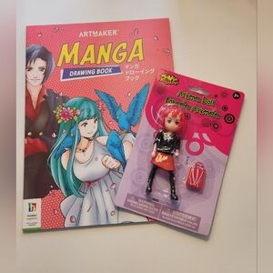 Manga Art 2 Piece Set Drawing Book with Anime Doll